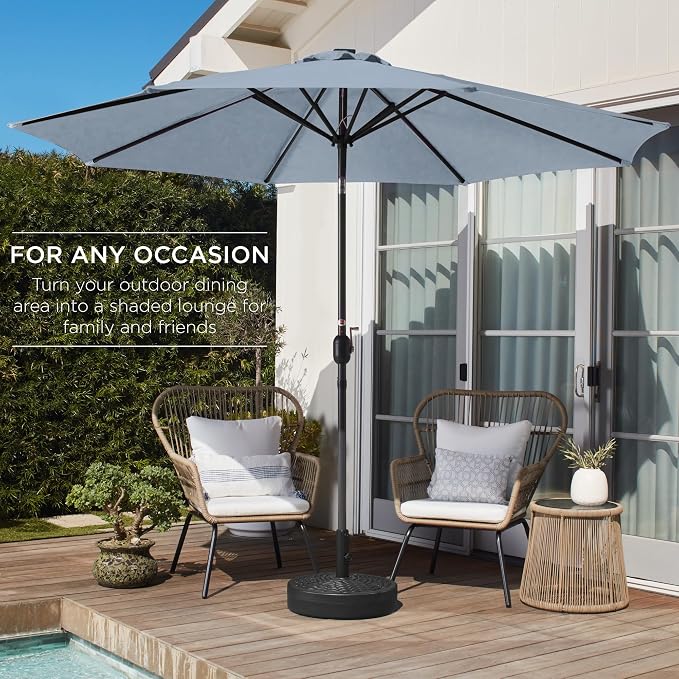 Best Choice Products 10ft Outdoor Table Compatible Steel Polyester Market Patio - Image 3