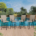 GarveeLife 4 Piece Outdoor Swivel Bar Chairs, Patio High Swivel Bar Stools by GarveeLife