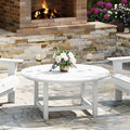 WestinTrends Malibu Low Outdoor HDPE Round Patio Coffee Table by WestinTrends