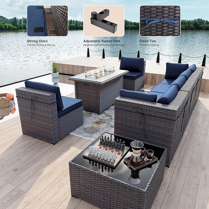 Kullavik 8 Pieces Outdoor Patio Furniture Set - Image 5
