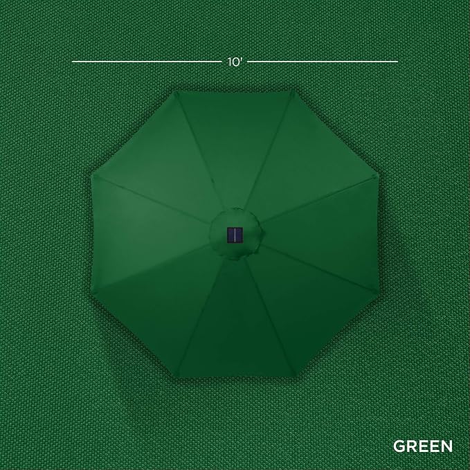 Best Choice Products 10ft Solar Polyester LED Lighted Patio Umbrella w/Tilt - Image 4