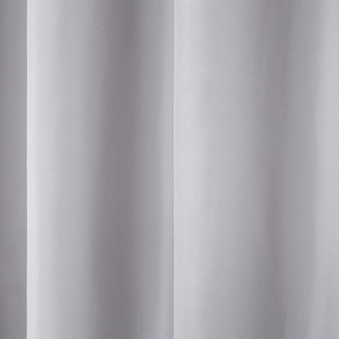 TOWN & COUNTRY BASICS Heavyweight Grommet Curtain, Cloud Grey | Light Filtering - Image 4