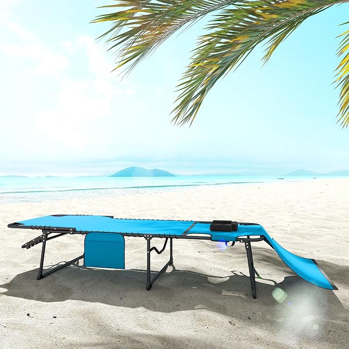 Outsunny Folding Chaise Lounge - Image 8
