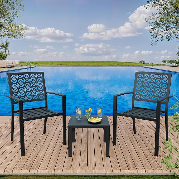 GAOMON 3 Piece Patio Bistro Set, Outdoor Patio Furniture Set - Image 8