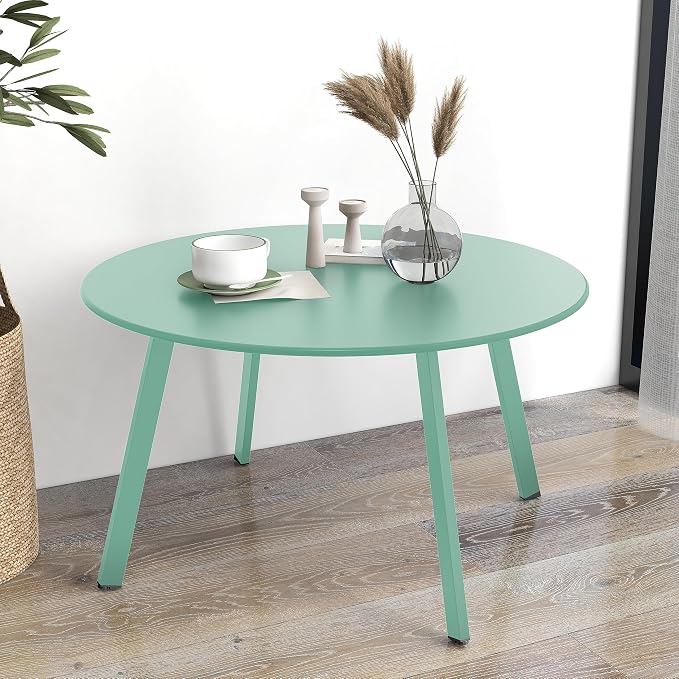 Grand Patio Round Steel Patio Coffee Table, Weather Resistant Outdoor Large - Image 9