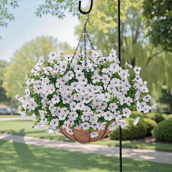 Artificial Faux Hanging Plants Flowers Basket - Image 5