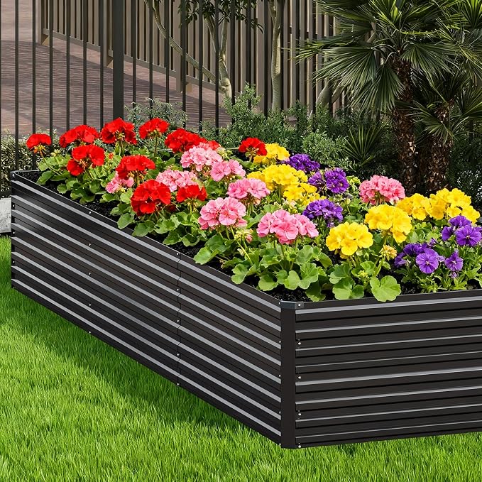 Vengarus 12x4x2FT Galvanized Raised Garden Bed Kit, Large Rectangle Elevated - Image 5