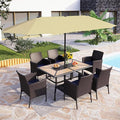 PHI VILLA 7 Piece Outdoor Dining Set by PHIVILLAThepioneerofcomfortablehouseholdsupplies