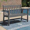 Ciokea 48" Outdoor Bench, HDPE Weatherproof Porch Bench, 2-Person Garden Benches by CIOKEA