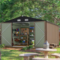 Devoko 10 x 8 FT Outdoor Storage Shed, Metal Garden Sheds & Outdoor Storage by DEVOKO