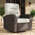 LayinSun Oversized Wicker Outdoor Swivel Glider Recliner by LayinSun