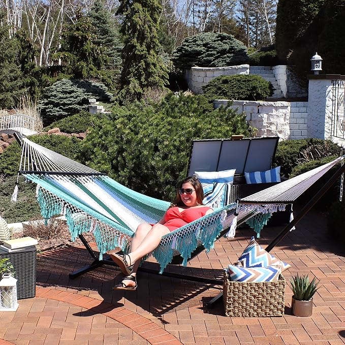 Sunnydaze Woven Double Hammock for Outside - Image 5