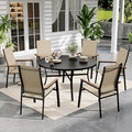 Sophia & William Outdoor Patio Dining Set 7 Pieces, 6 Aluminum Patio Dining by SophiaWilliam