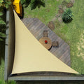 Amgo Custom Size 11' x 19' x 22' Beige Right Triangle Sun Shade Sail Order to by Amgo