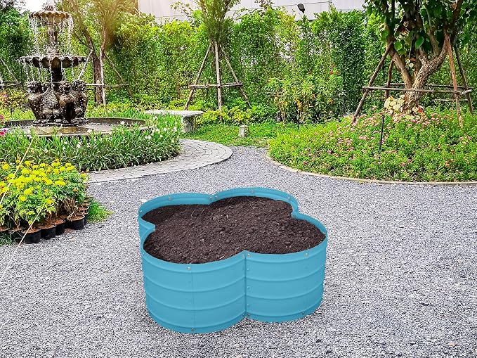 Plant & Plot Galvanized Raised Garden Beds Outdoor // 3×3×1 ft Planter Raised - Image 6