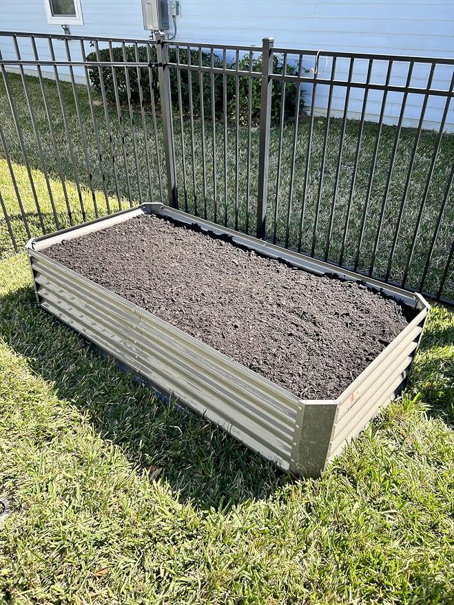 A ANLEOLIFE 6X3X1.5 ft Galvanized Raised Garden Beds Outdoor, Rectangular Metal - Image 4