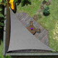 Amgo Custom Size 15' x 24' x 28.3' Gray Right Triangle Sun Shade Sail UPF50+ by Amgo
