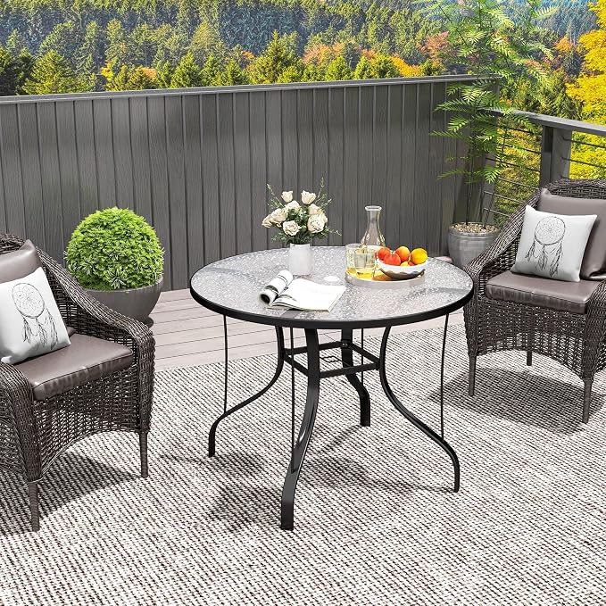 Outsunny 38" Round Patio Table - Image 7