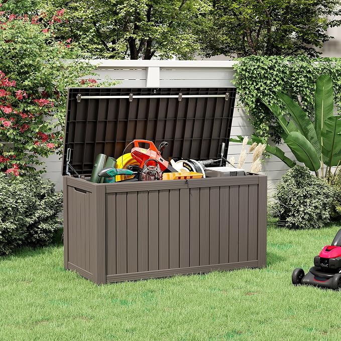 Outdoor Storage Box, Resin Deck Boxes Indoor and outdoor, Waterproof Storage - Image 6