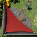 Amgo Custom Size 19' x 23' x 29.8' Red Right Triangle Sun Shade Sail UPF50+ by Amgo