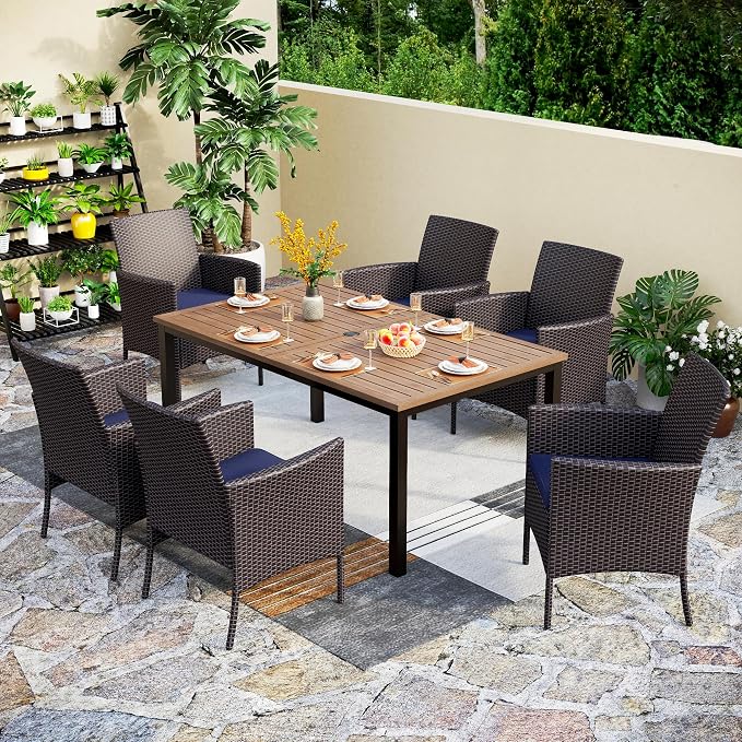 PHI VILLA 7 Pieces Outdoor Dining Set - Image 2