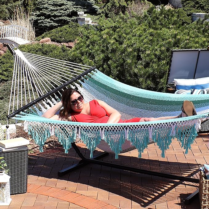 Sunnydaze Woven Double Hammock for Outside - Image 6