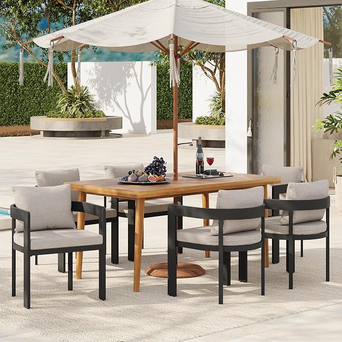 Christopher Knight Home Elko Acacia Wood Outdoor Dining Set by ChristopherKnightHome
