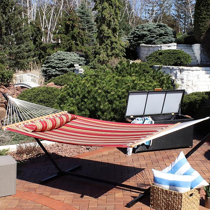 Sunnydaze Quilted Outdoor Hammock - Image 8