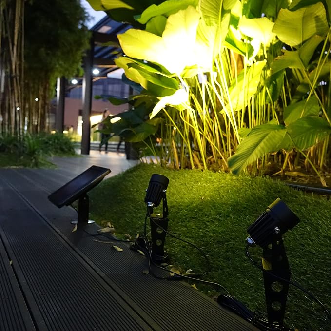MINI 50X Twin Solar-Powered Cast Aluminium Warm White LED Spotlight 60-100 - Image 5