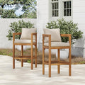 Christopher Knight Home Kuart Acacia Wood Outdoor Bar Stool Set of 2 by ChristopherKnightHome