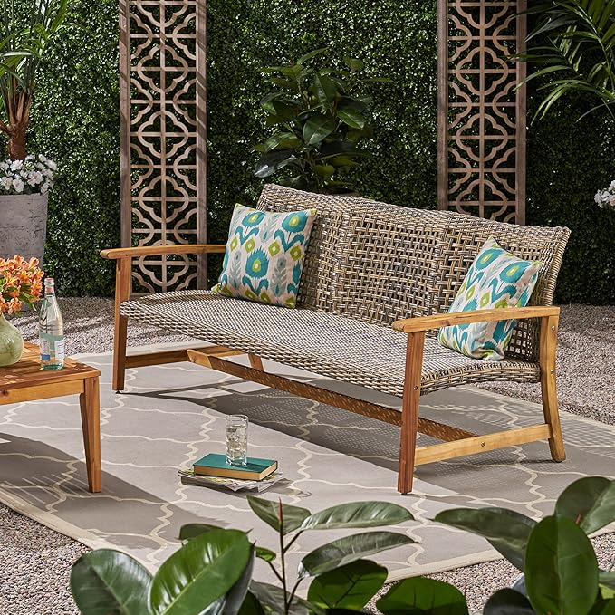 Christopher Knight Home Marcia Outdoor Wood Sofa, 75.50 x 31.00 x 31.50 - Image 4