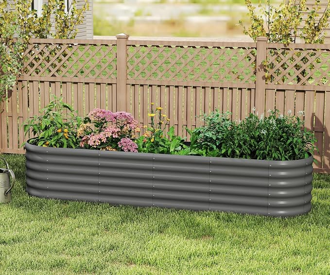 Galvanized Raised Garden Bed, Outdoor Planter Bed, Metal Planter Box - Image 7