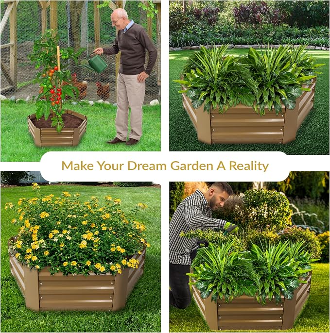 Sunnydaze 11.75" H Raised Metal Garden Bed - Image 4