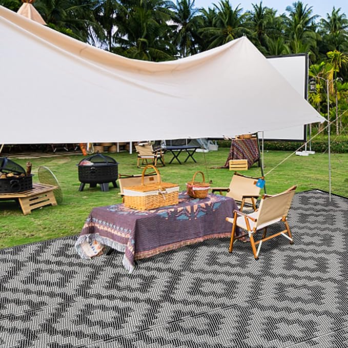 SAND MINE Waterproof Outdoor Rug 6x9 ft, Plastic Reversible Rug, Modern Area Rug - Image 7