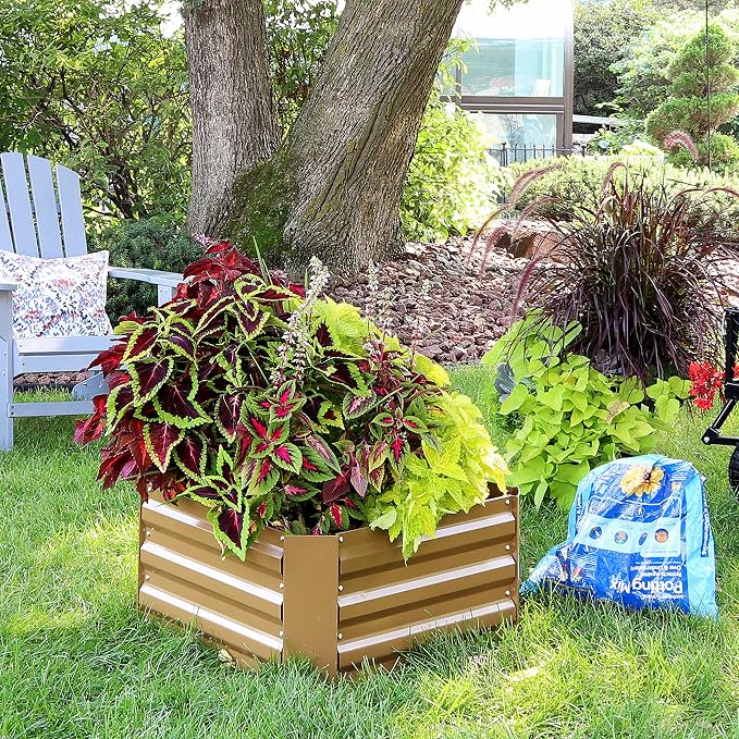 Sunnydaze 11.75" H Raised Metal Garden Bed - Image 7