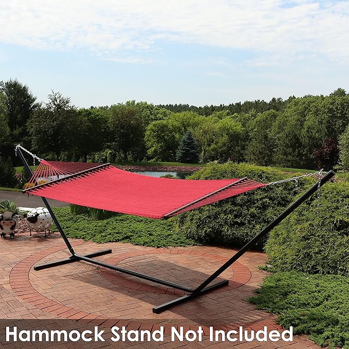 Sunnydaze Soft-Spun Polyester Rope Double Hammock - Image 9