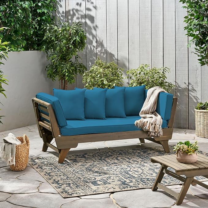 Merax Outdoor Patio Daybed Sofa, 3-Seat Sofa - Image 2