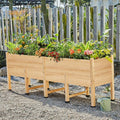 AMERLIFE 7x2 Ft Raised Garden Bed, 16 Inch Depth Featuring Legs, Drainage Holes by AMERLIFE