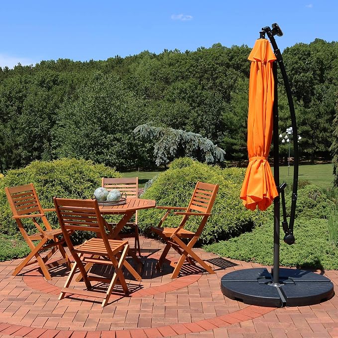 Sunnydaze 10' Solar Offset Patio Umbrella - Image 9